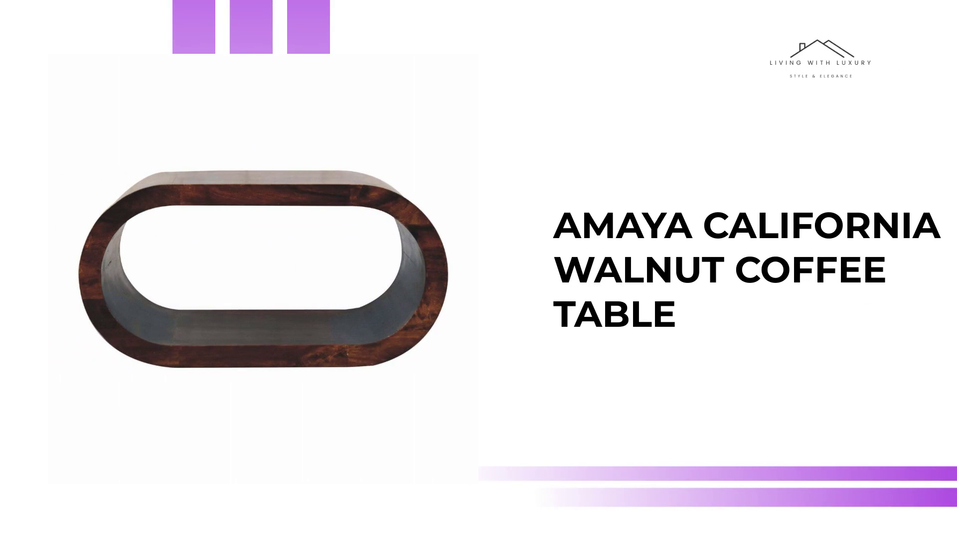 Amaya California Walnut Coffee Table by@Outfy