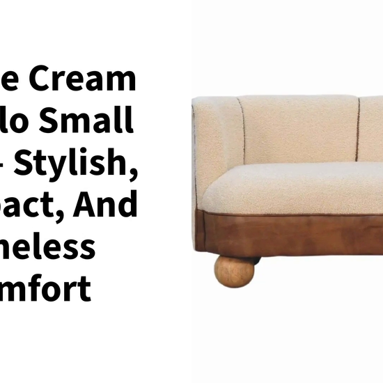 Boucle Cream Buffalo Small Sofa &ndash; Stylish, Compact, and Timeless Comfort by@Outfy
