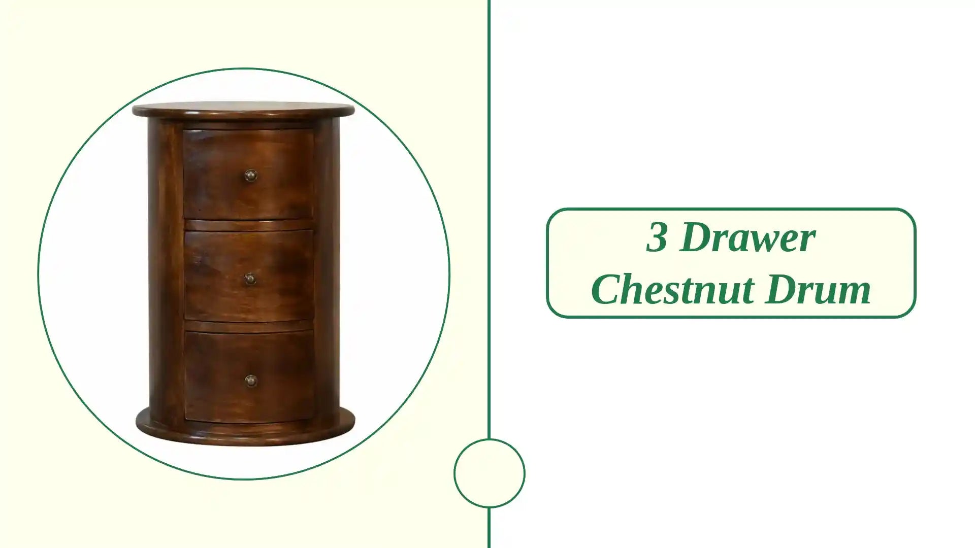 3 Drawer Chestnut Drum by@Outfy