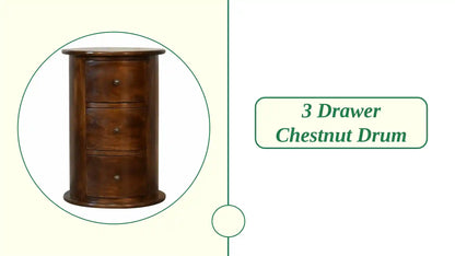 3 Drawer Chestnut Drum by@Outfy