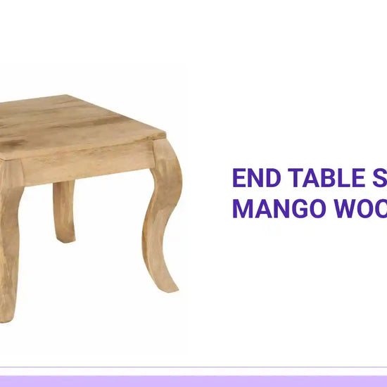 End Table Solid Mango Wood by@Outfy