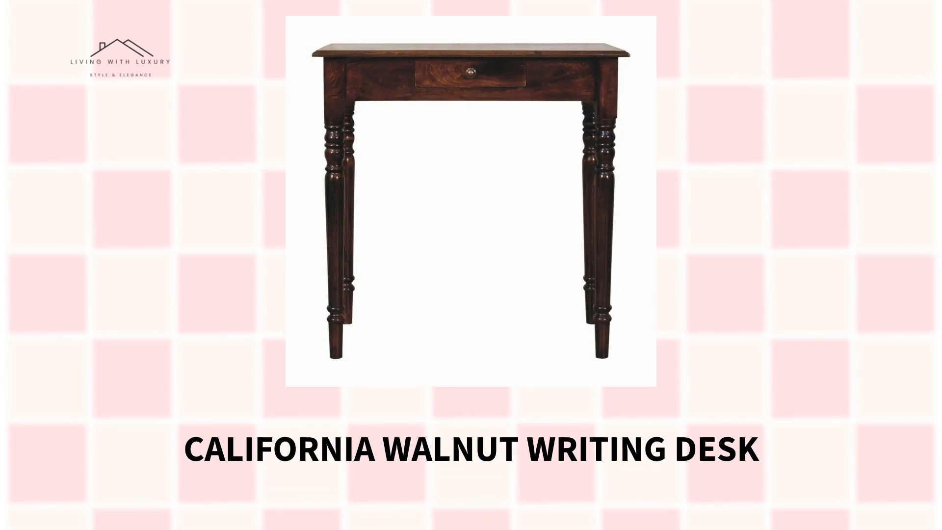California Walnut Writing Desk by@Outfy