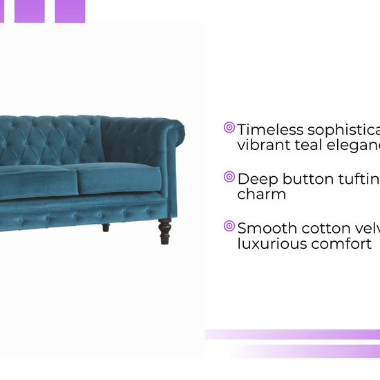 Teal Chesterfield Sofa by@Outfy