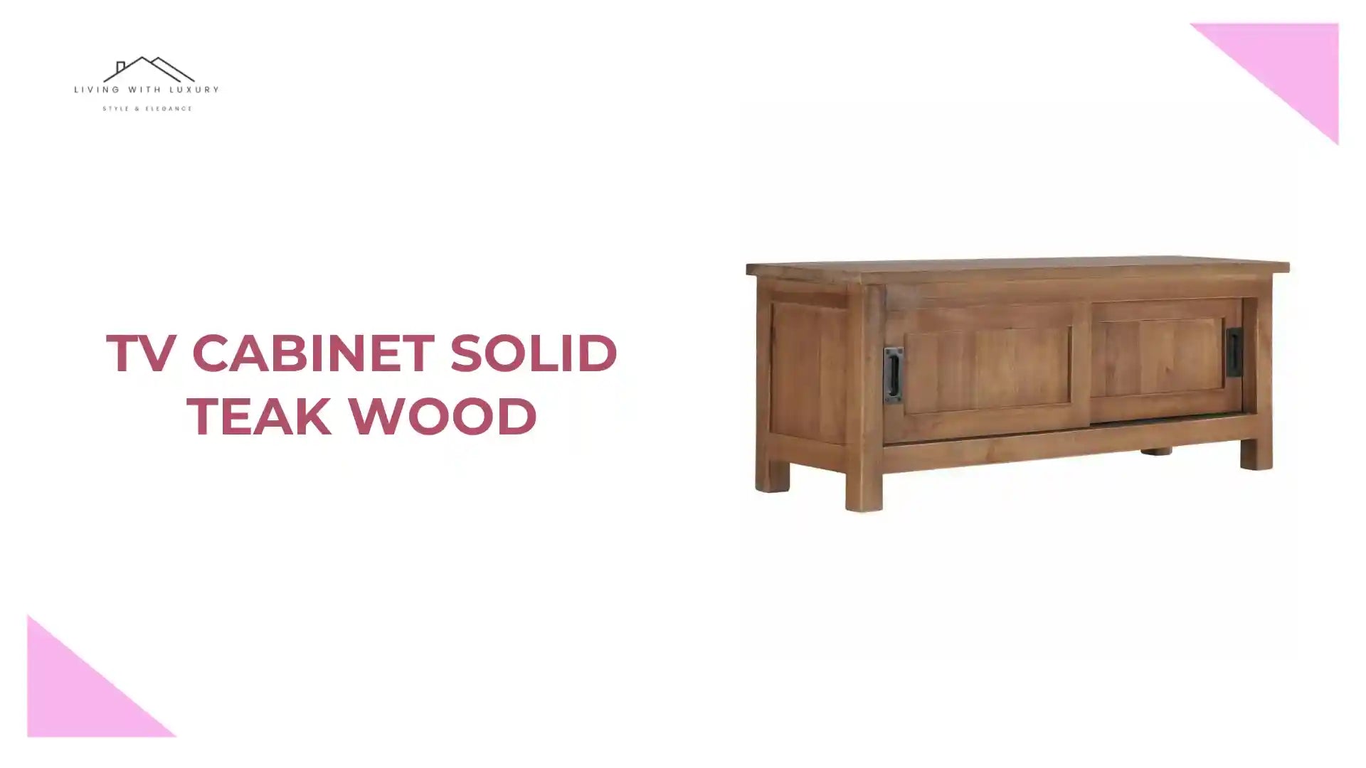 TV Cabinet Solid Teak Wood by@Outfy