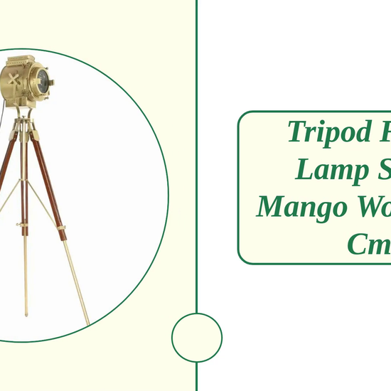 Tripod Floor Lamp Solid Mango Wood 193 cm by@Outfy
