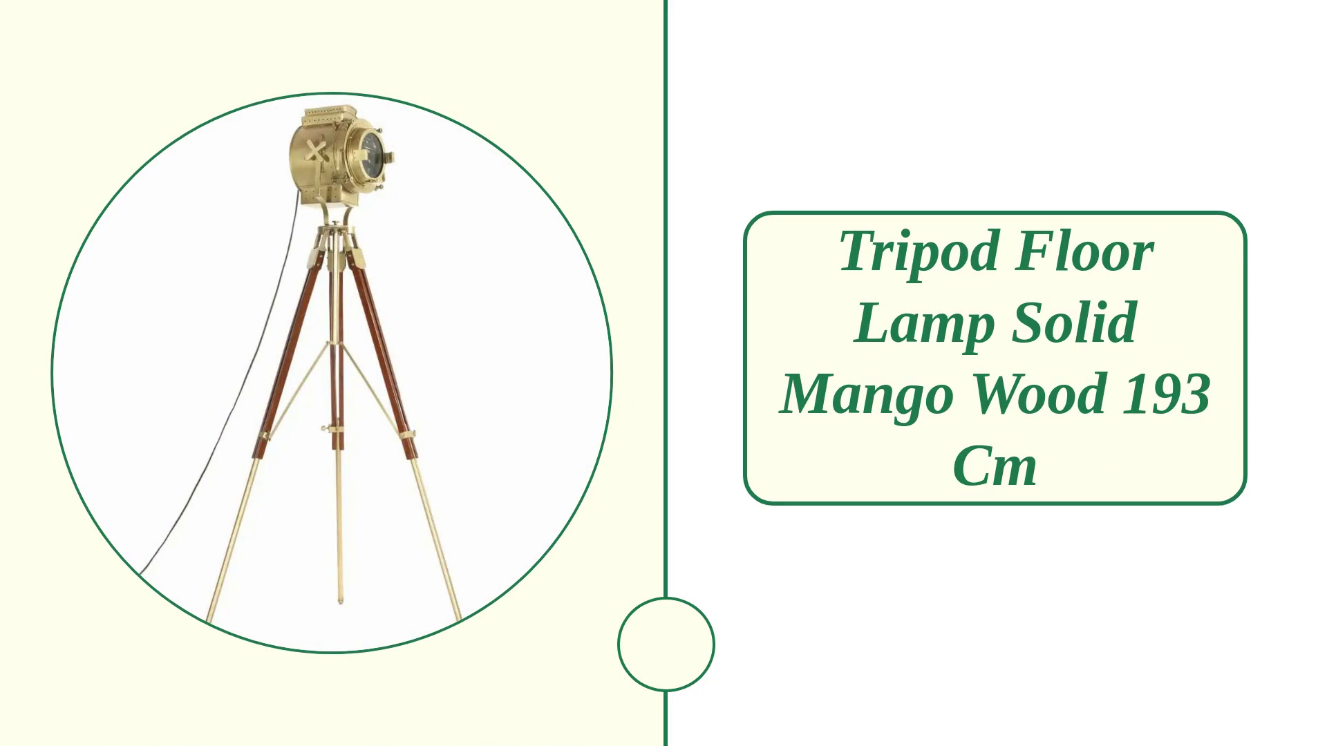 Tripod Floor Lamp Solid Mango Wood 193 cm by@Outfy