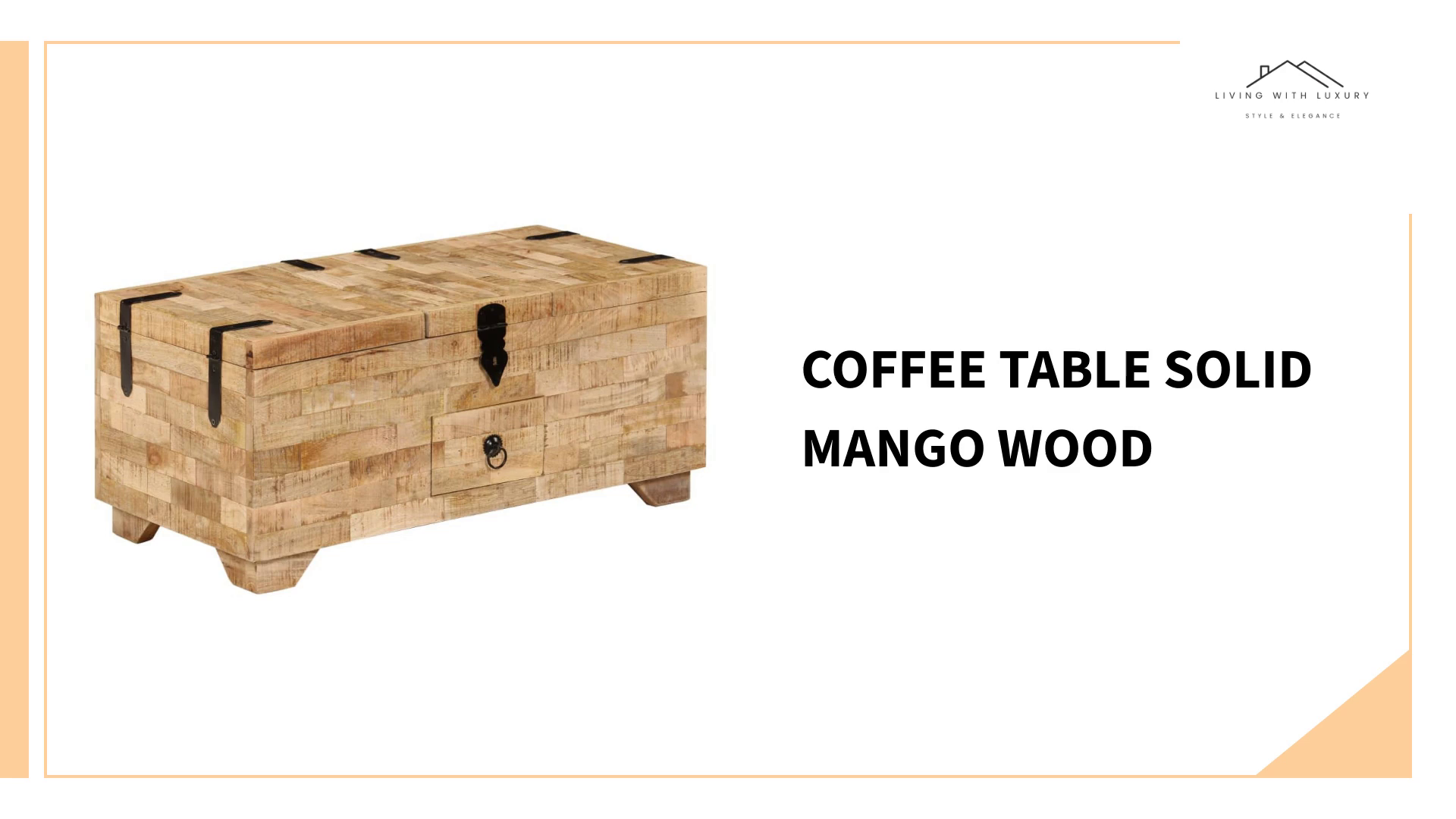 Coffee Table Solid Mango Wood by@Outfy