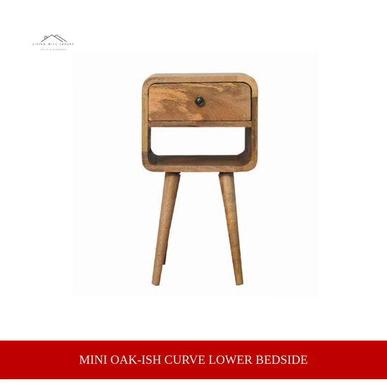 Mini Oak-ish Curve Lower Bedside by@Outfy