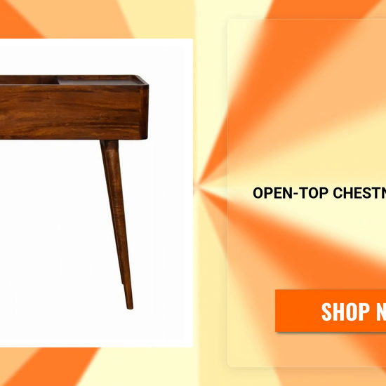 Open-top Chestnut Console by@Outfy