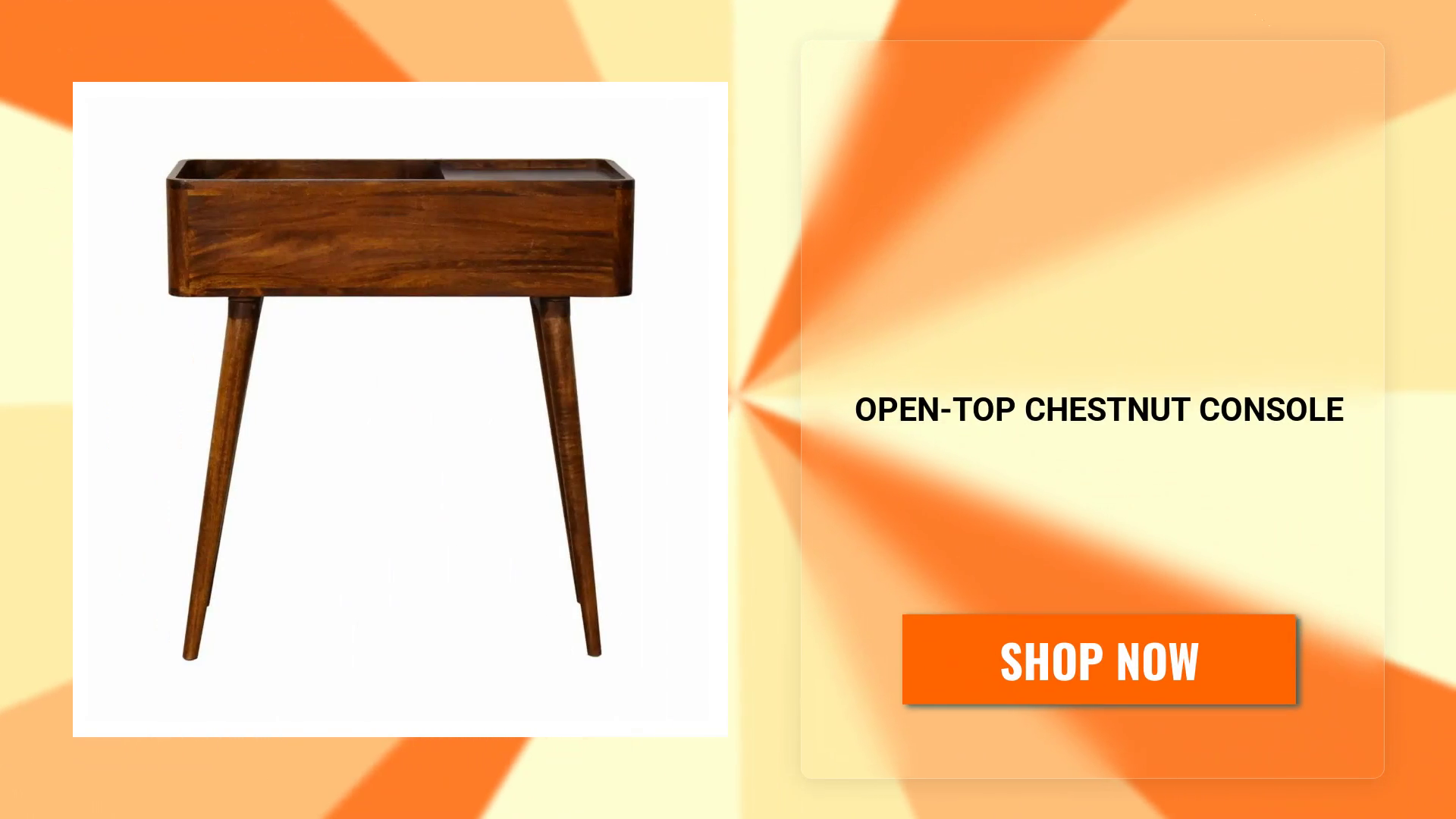 Open-top Chestnut Console by@Outfy