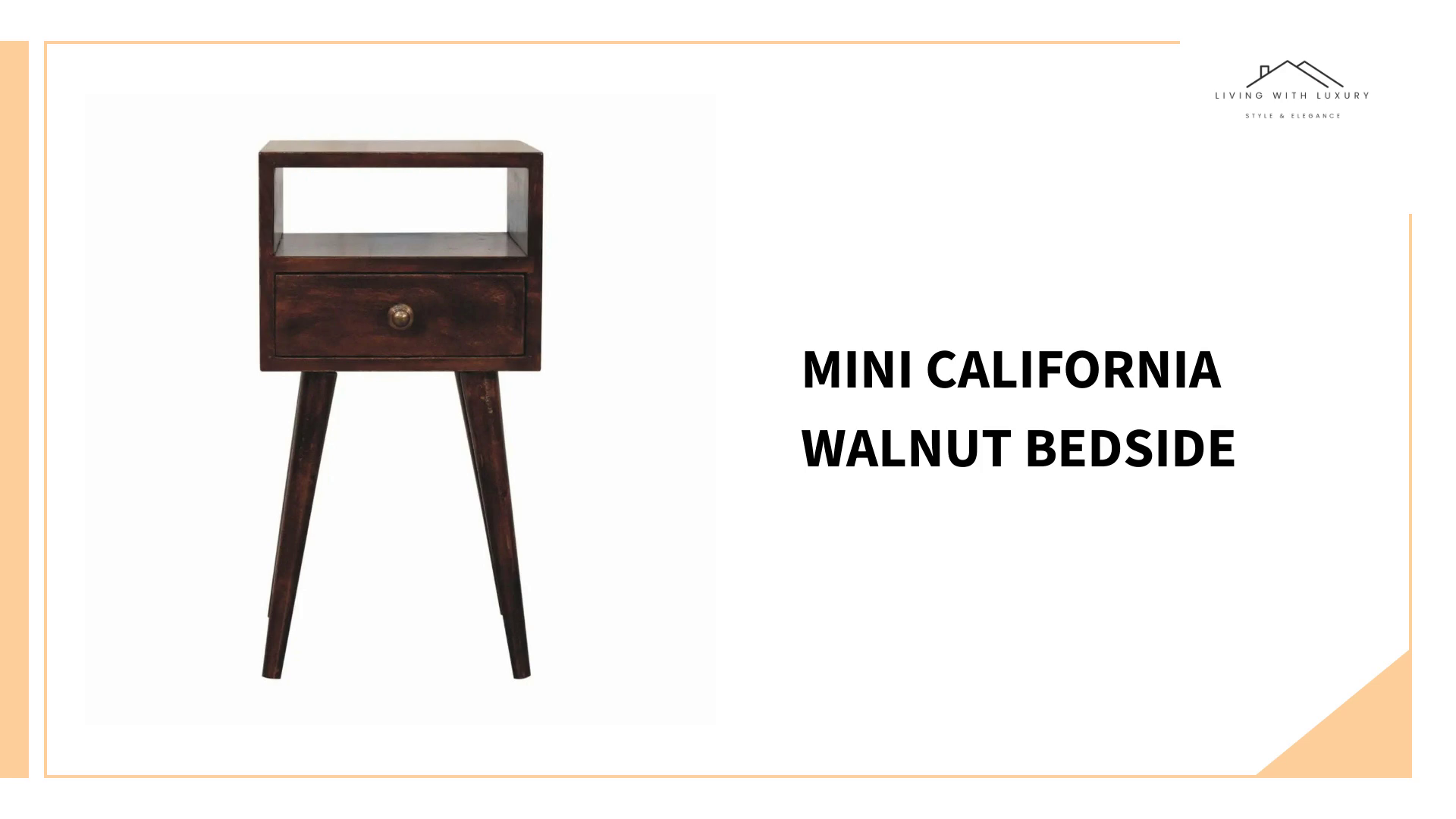 Mini California Walnut Bedside by@Outfy