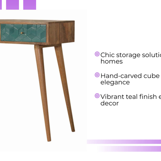 Acadia Teal Console Table by@Outfy