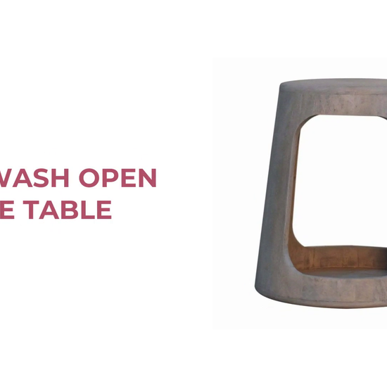 Acid Wash Open Side Table by@Outfy
