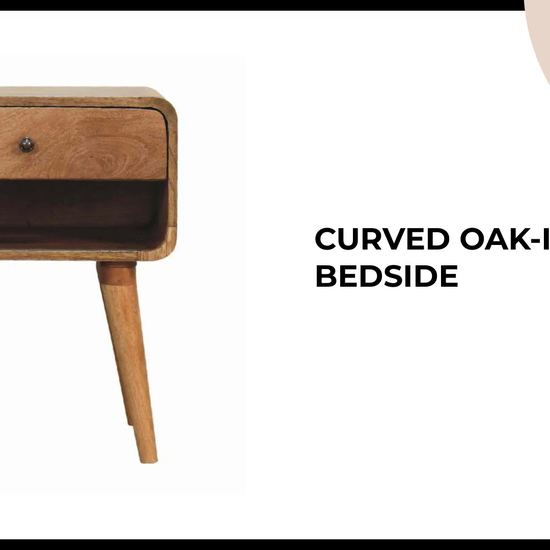 Curved Oak-ish Open Bedside by@Outfy