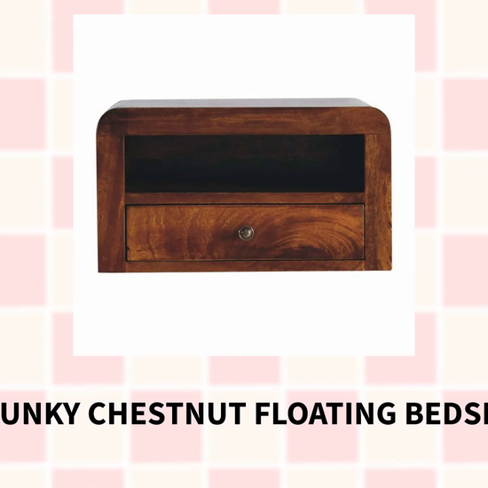 Chunky Chestnut Floating Bedside by@Outfy