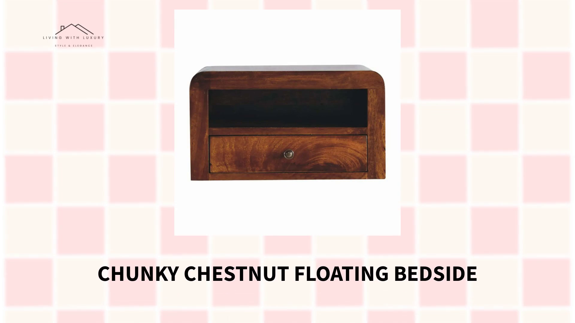 Chunky Chestnut Floating Bedside by@Outfy
