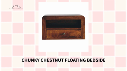 Chunky Chestnut Floating Bedside by@Outfy