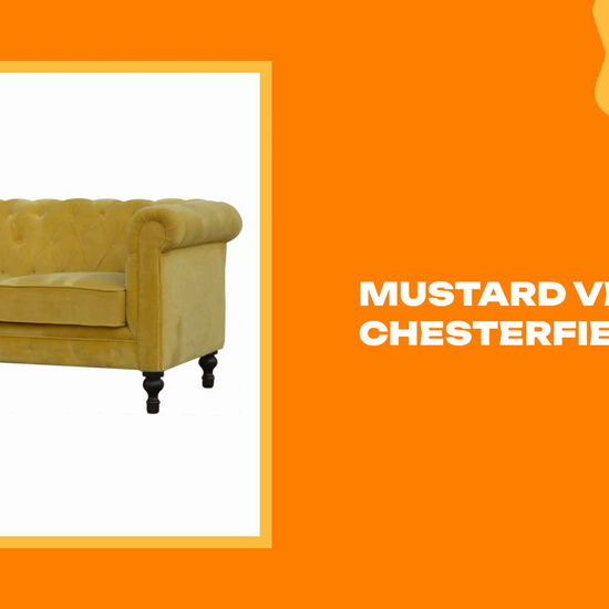 Mustard Velvet Chesterfield Sofa by@Outfy