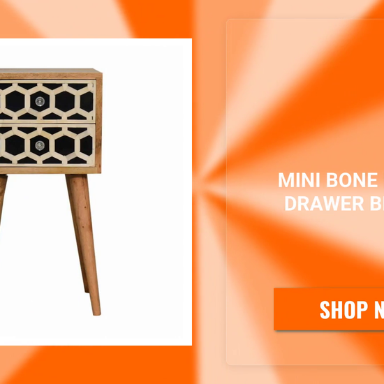 Mini Bone Inlay 2 Drawer Bedside by@Outfy