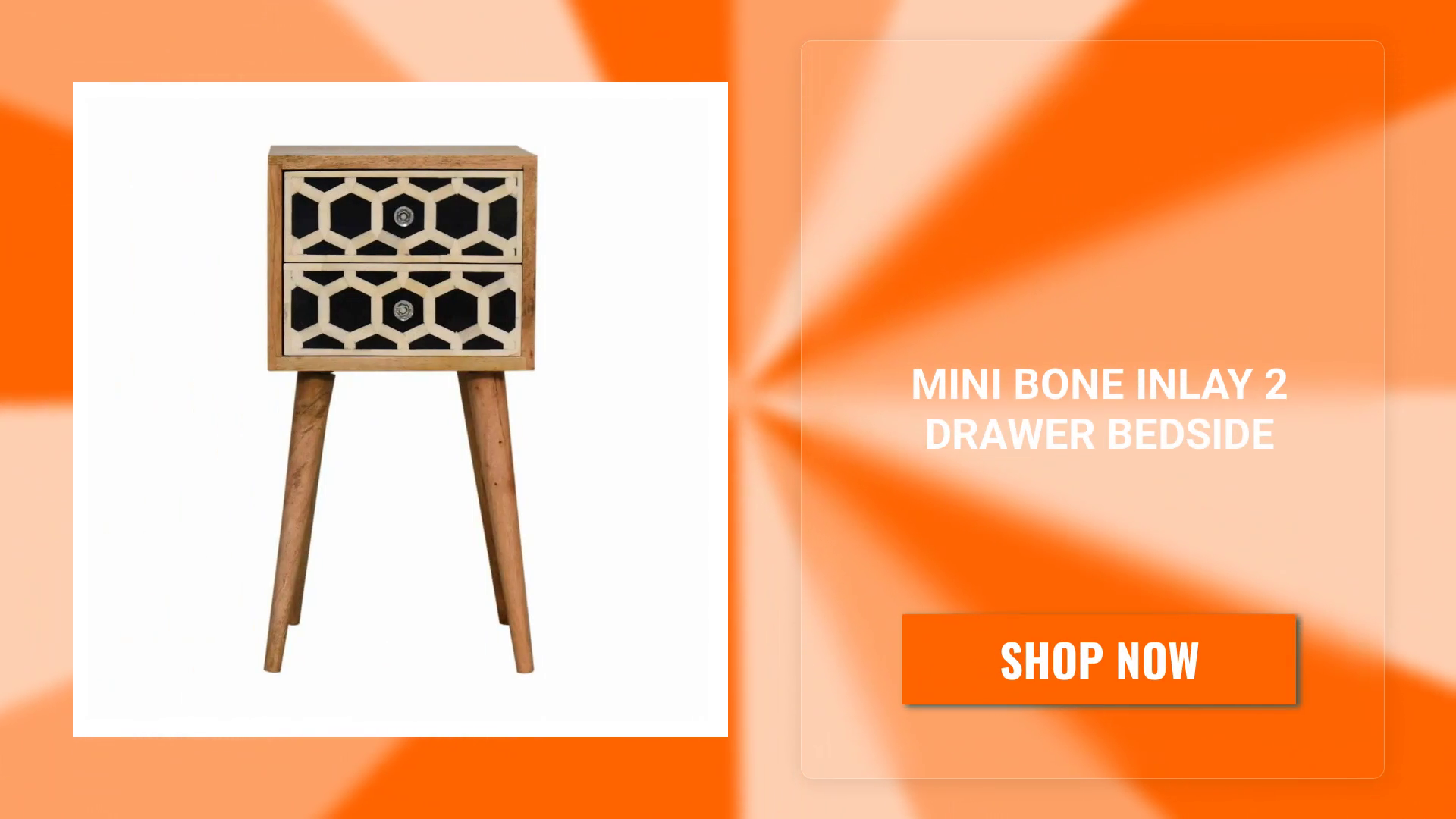 Mini Bone Inlay 2 Drawer Bedside by@Outfy