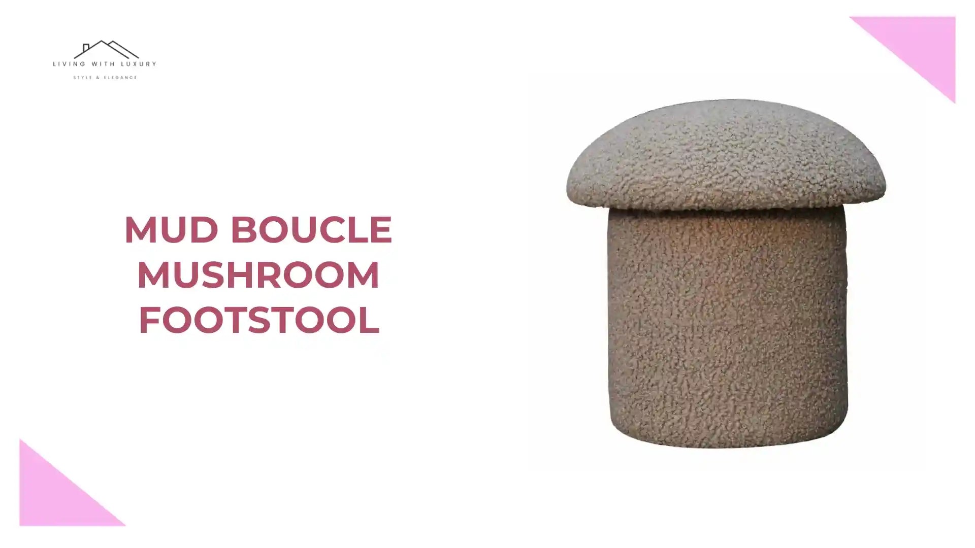 Mud Boucle Mushroom Footstool by@Outfy
