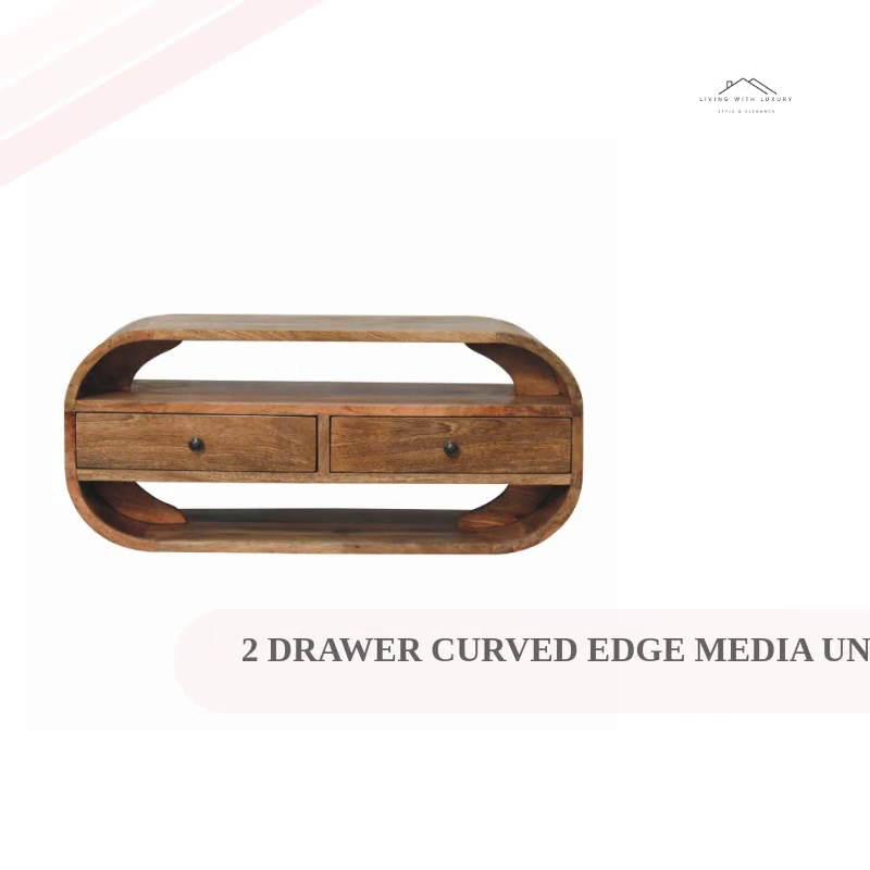 2 Drawer Curved Edge Media Unit by@Outfy