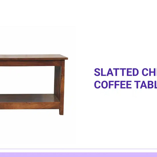 Slatted Chestnut Coffee Table by@Outfy