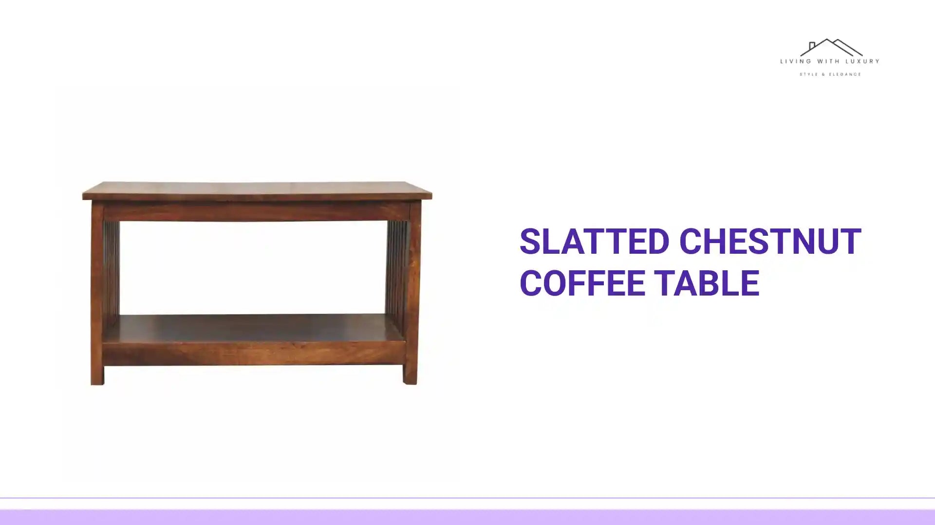 Slatted Chestnut Coffee Table by@Outfy