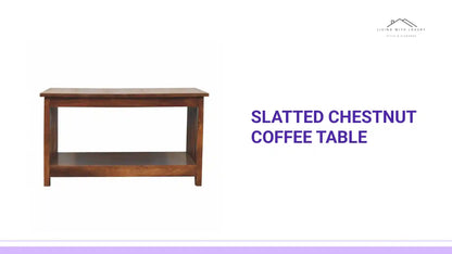 Slatted Chestnut Coffee Table by@Outfy