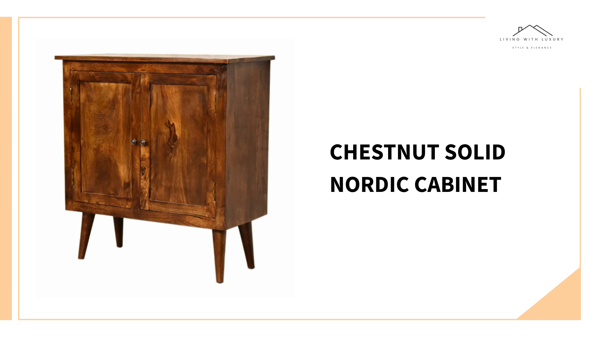 Chestnut Solid Nordic Cabinet by@Outfy