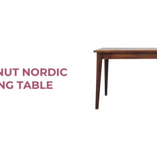 Chestnut Nordic Dining Table by@Outfy
