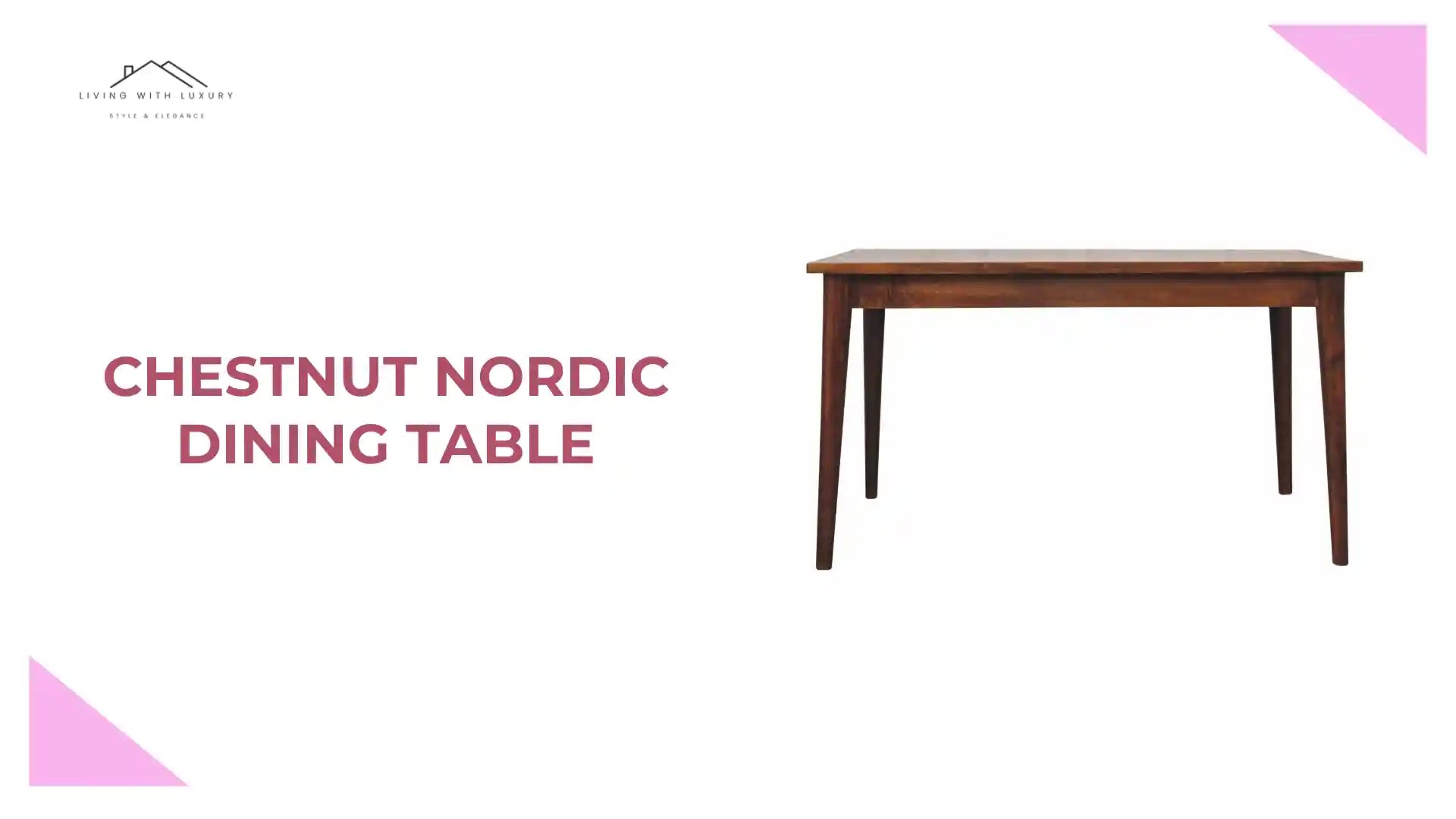Chestnut Nordic Dining Table by@Outfy