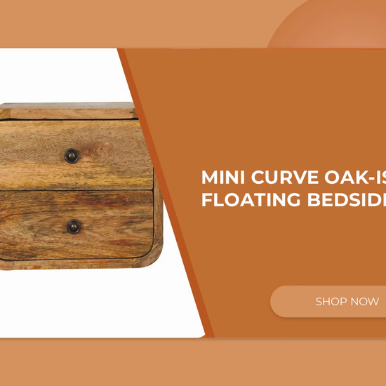 Mini Curve Oak-ish Floating Bedside by@Outfy