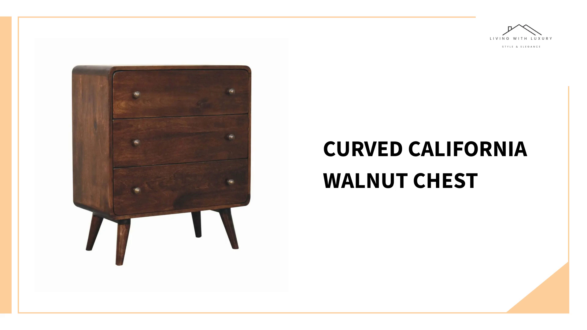 Curved California Walnut Chest by@Outfy
