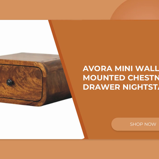 Avora Mini Wall-Mounted Chestnut 1 Drawer Nightstand by@Outfy