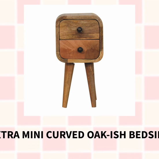 Extra Mini Curved Oak-ish Bedside by@Outfy