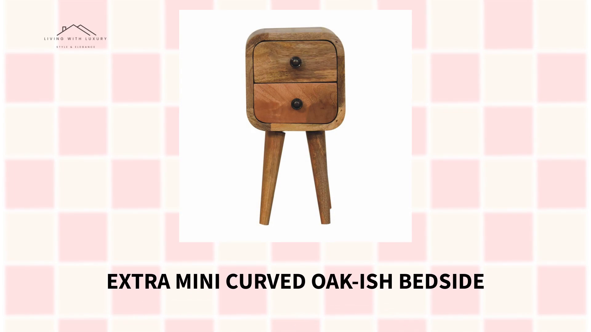 Extra Mini Curved Oak-ish Bedside by@Outfy