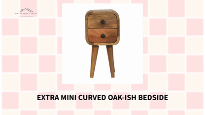 Extra Mini Curved Oak-ish Bedside by@Outfy