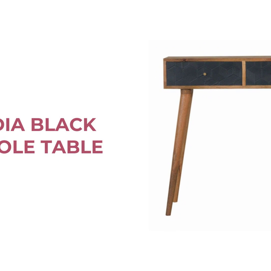 Acadia Black Console Table by@Outfy
