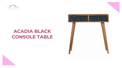 Acadia Black Console Table by@Outfy