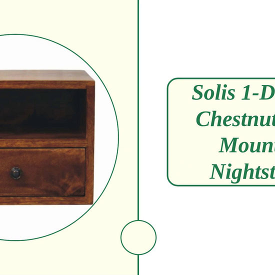 Solis 1-Drawer Chestnut Wall Mounted Nightstand by@Outfy