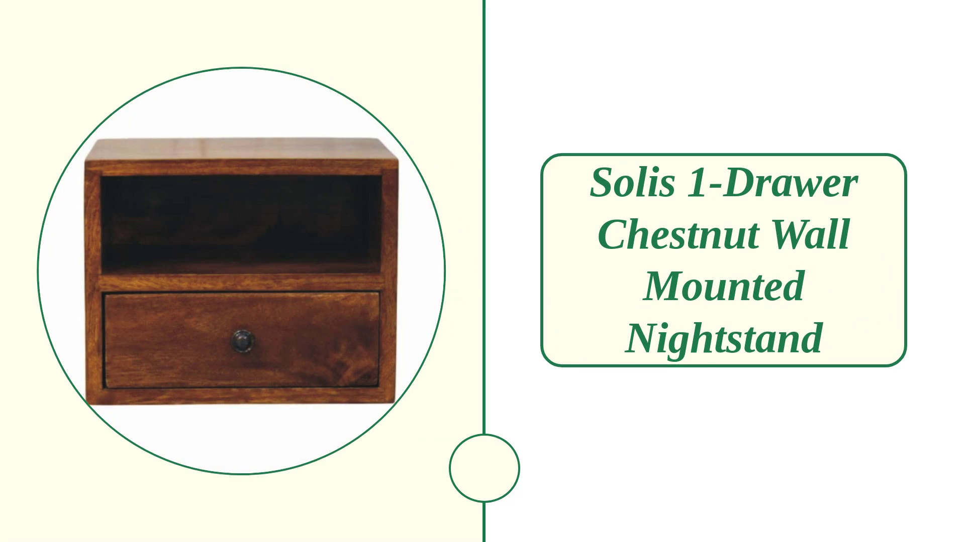 Solis 1-Drawer Chestnut Wall Mounted Nightstand by@Outfy