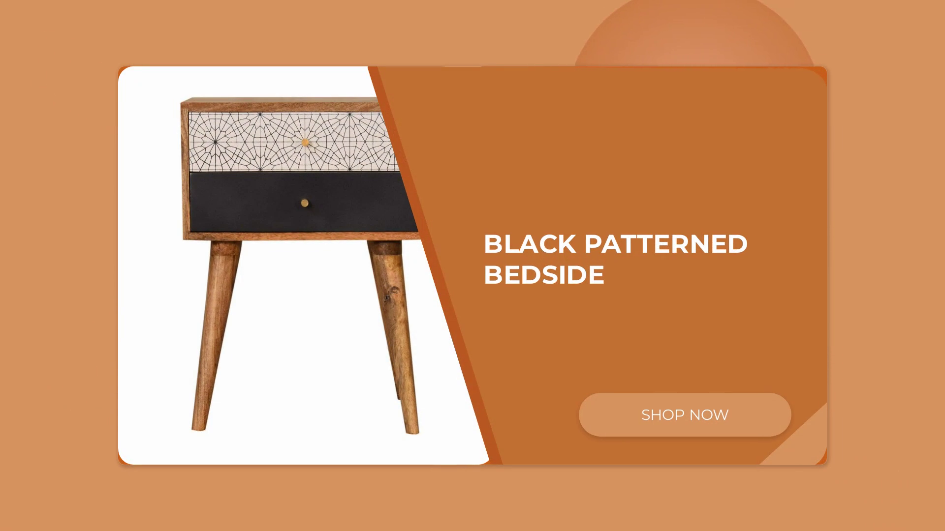 Black Patterned Bedside by@Outfy