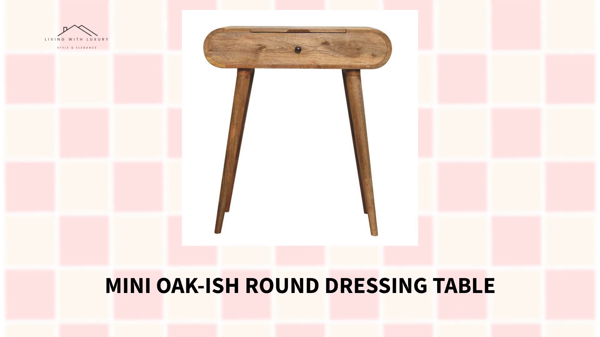 Mini Oak-ish Round Dressing Table by@Outfy