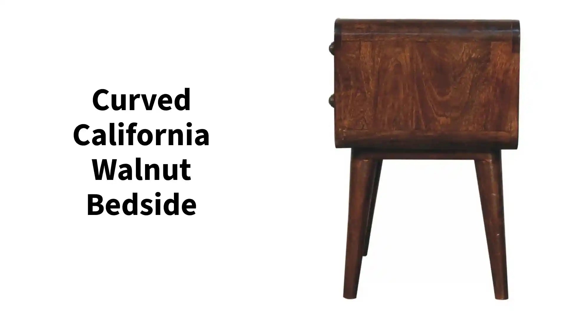 Curved California Walnut Bedside by@Outfy