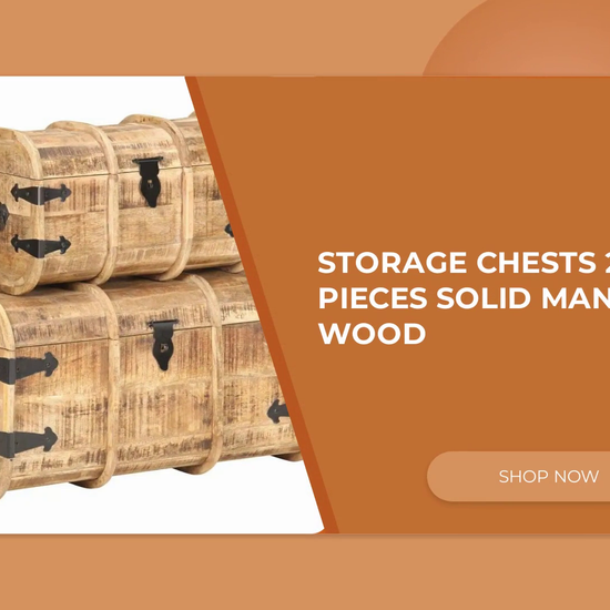 Storage Chests 2 Pieces Solid Mango Wood by@Outfy