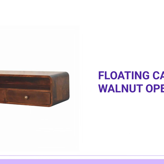 Floating California Walnut Open Console by@Outfy