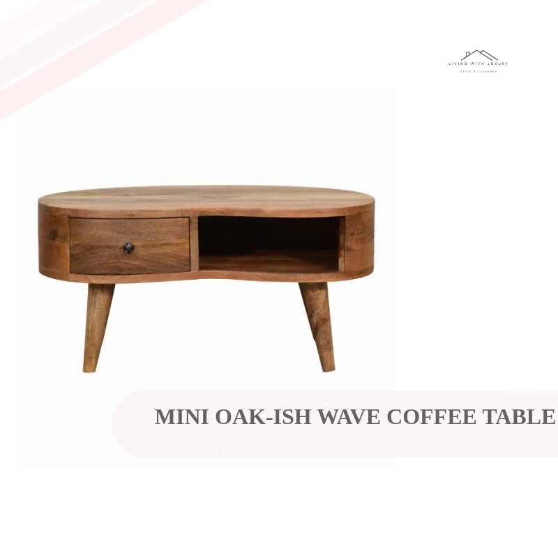 Mini Oak-ish Wave Coffee Table by@Outfy