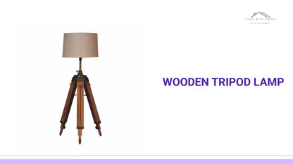 Wooden Tripod Lamp by@Outfy