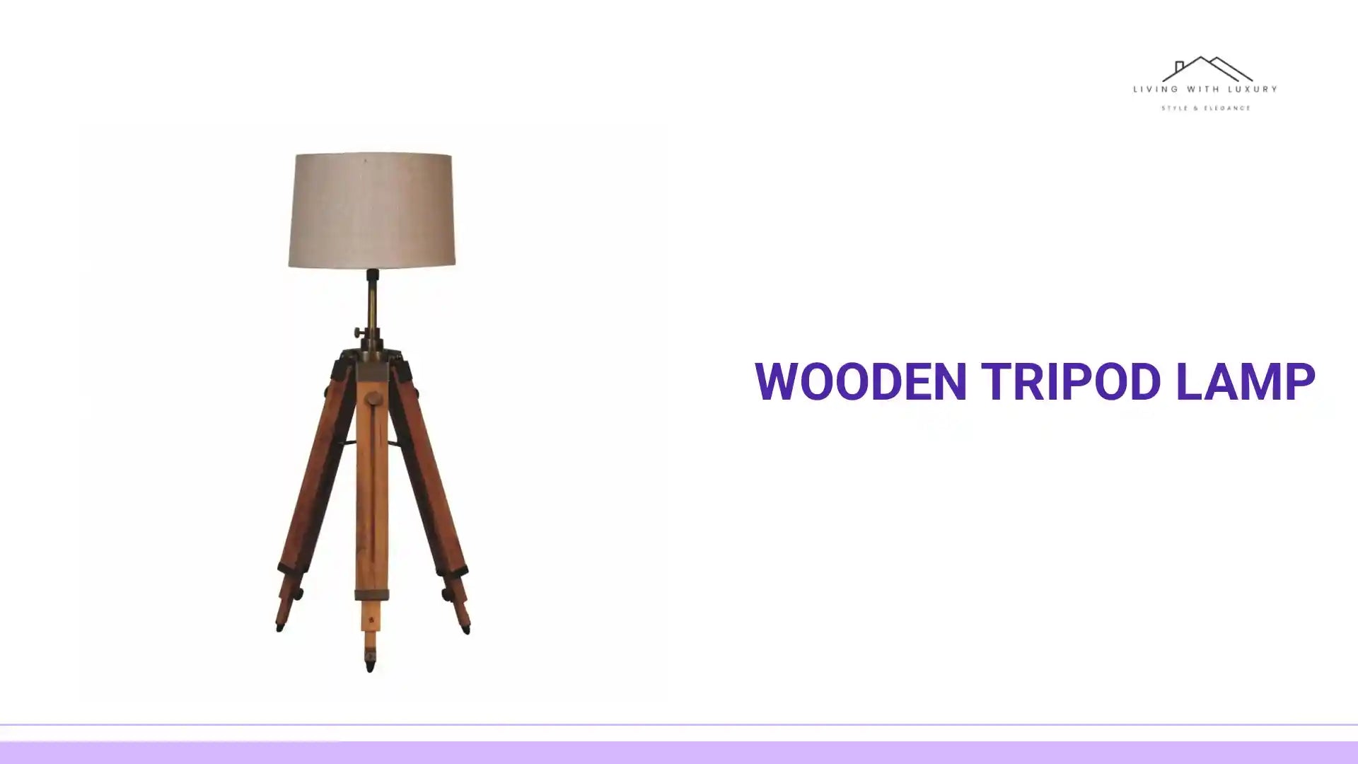 Wooden Tripod Lamp by@Outfy
